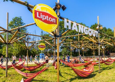 Strucx hangmattendorp op een evenement